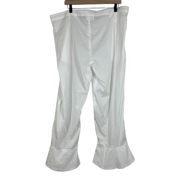 Honeydove Vintage Ruffle Hem White Cotton Drawstring Pants Lightweight Boho OS - Picture 5 of 5